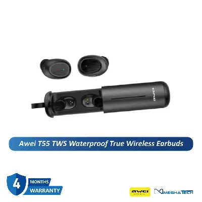 Picture of Awei T55 TWS Waterproof True Wireless Earbuds Black