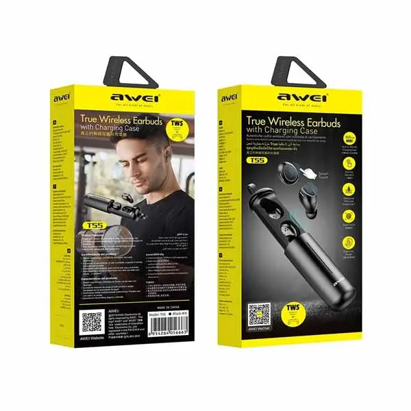 Picture of Awei T55 TWS Waterproof True Wireless Earbuds Black