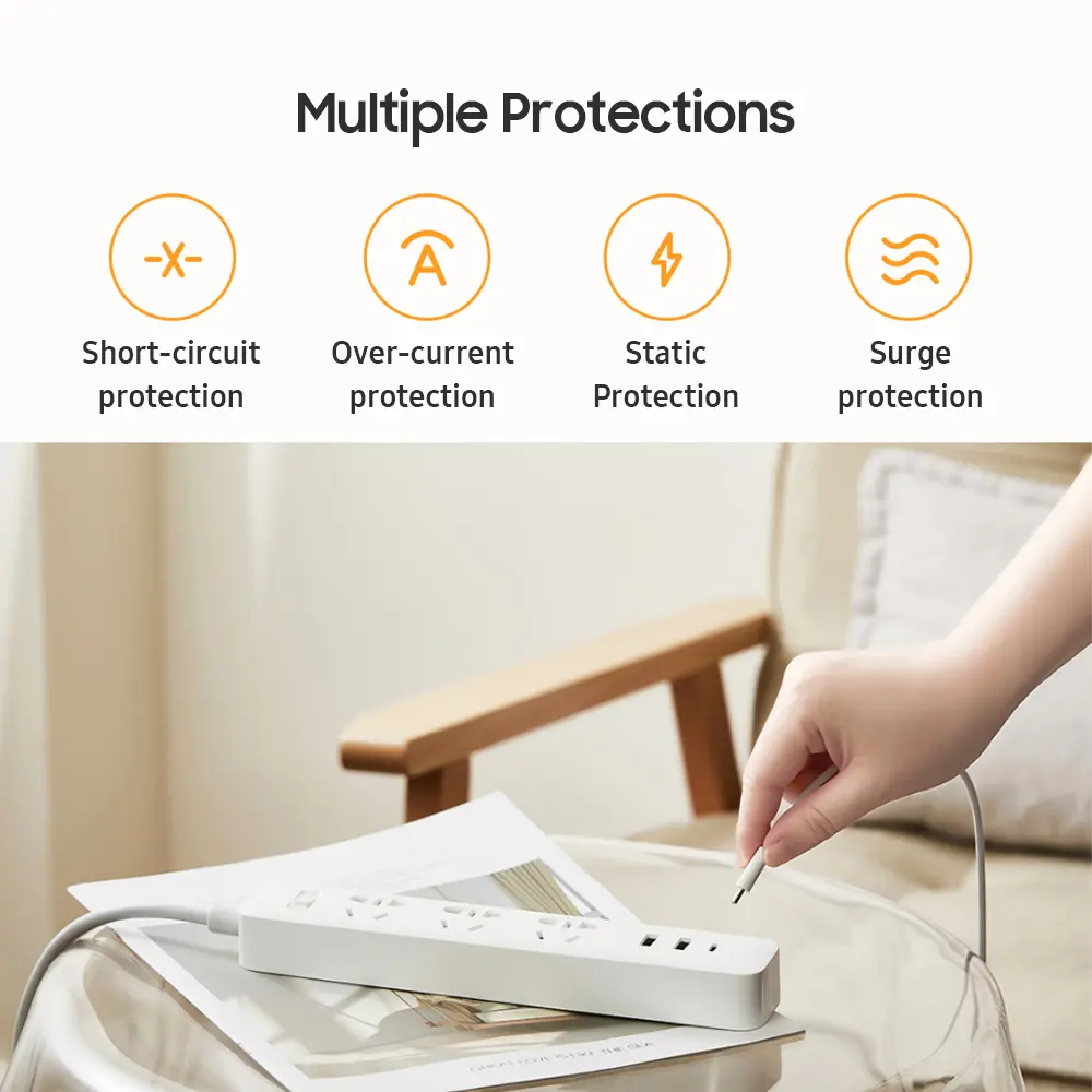 Picture of Xiaomi Mi 2A1C XMCXB05QM 20W Fast Charging Power Strip White
