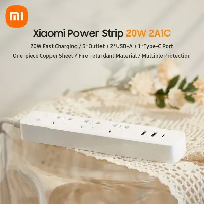 Picture of Xiaomi Mi 2A1C XMCXB05QM 20W Fast Charging Power Strip White