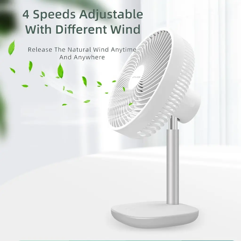 Picture of Awei F23 Mini Portable USB Rechargeable Desk Fan Black