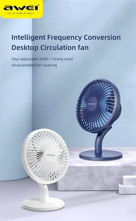 Picture of Awei F21 Mini Storm Rechargeable Adjustable Fan White