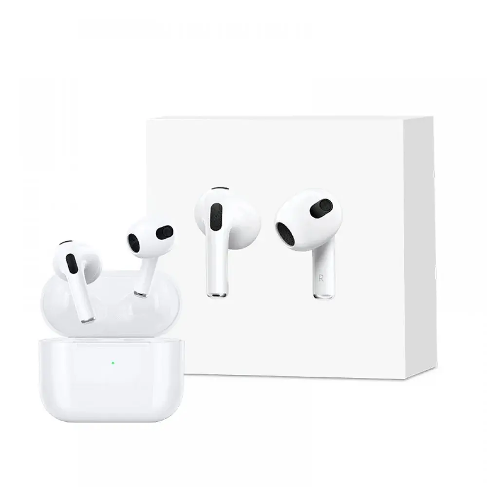 Picture of WiWU Airbuds 3 HF Sound Magsafe Charging With Silicone Case & 1M Lightning Cable - White White
