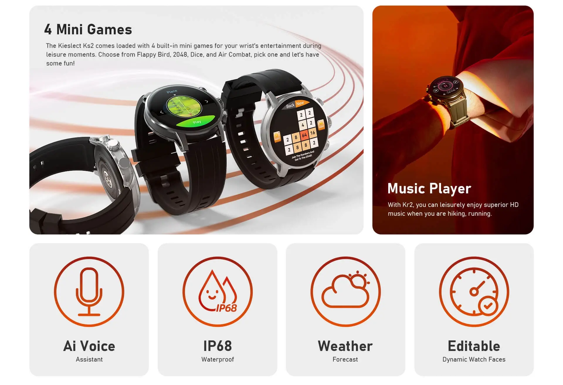 Picture of Kieslect KR 2 Bluetooth Calling Smart Watch(Global Edition) 