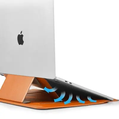 Picture of WiWU SKIN PRO PU Leather Portable Stand Sleeve for Macbook 16 inch – Black