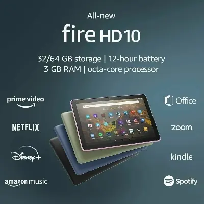 Picture of Amazon Kindle Fire HD 10" 32GB Tablet Alexa - 11th generation -  Black 