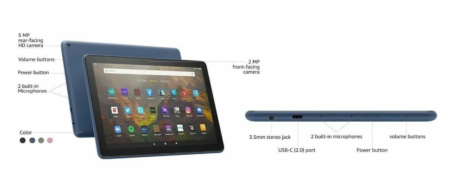 Picture of Amazon Kindle Fire HD 10" 32GB Tablet Alexa - 11th generation -  Black 