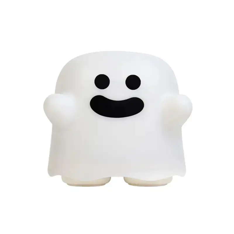 Picture of BOO Ghost Light Creative USB Rechargeable Pat Night Light Smart Card Pass Timer Companion Sleep Light Ambient Light White