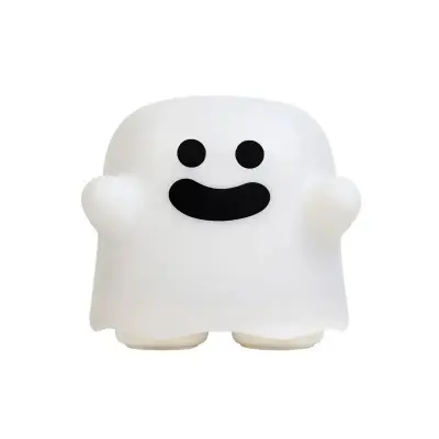 Picture of BOO Ghost Light Creative USB Rechargeable Pat Night Light Smart Card Pass Timer Companion Sleep Light Ambient Light White
