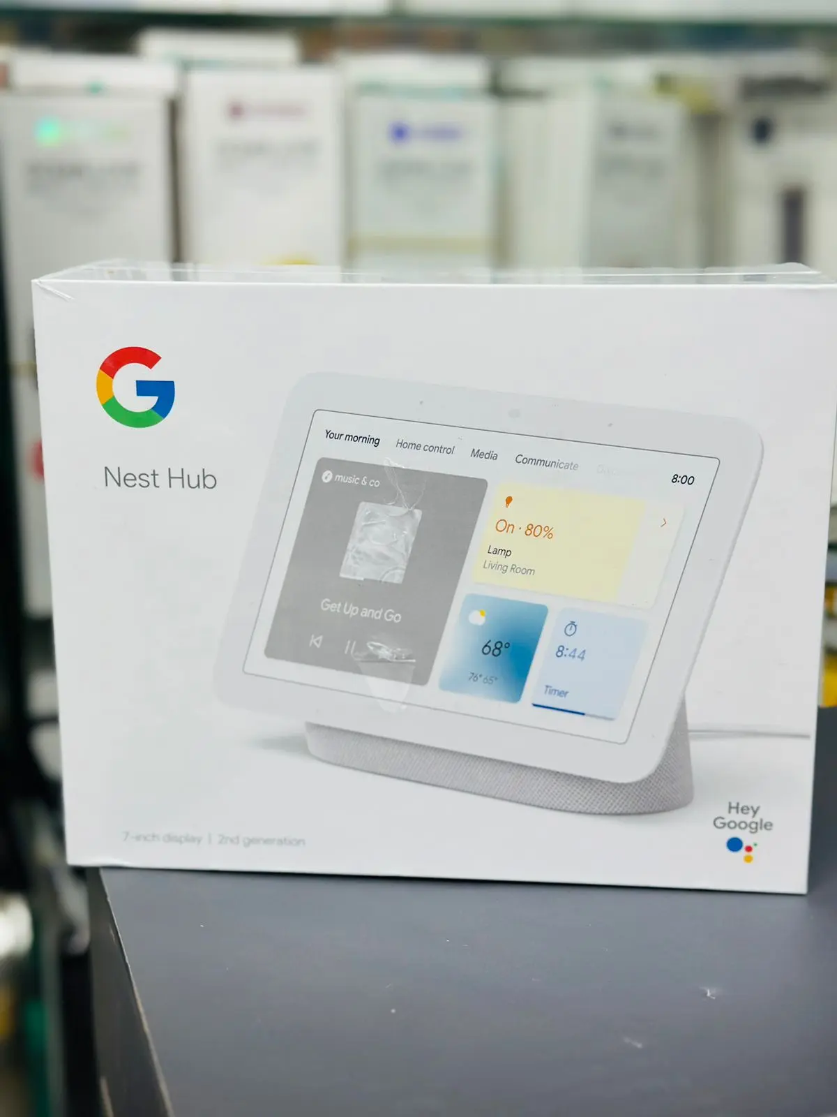 Picture of Google Nest Hub 2nd Generation Smart Speaker (Charcoal) with Smart Home Display And Google Assistant 