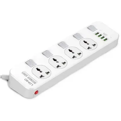 Picture of LDNIO 2500W Defender Series 4 Power Socket 4 USB Power Strip 