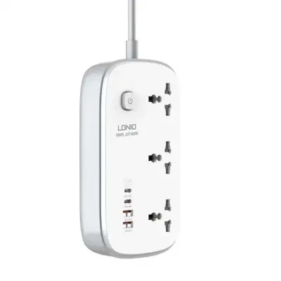 Picture of LDNIO SC3416 65W 3 Socket with 4 USB Port Power Strip 