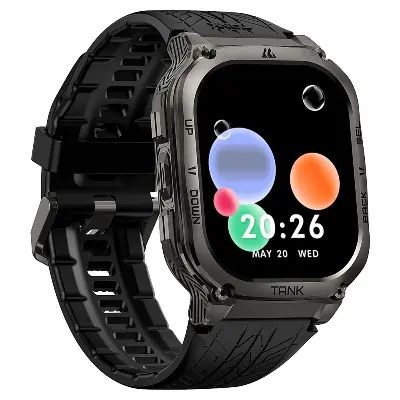 Picture of Kospet Tank M3 1.96" HD AMOLED With 170+ Sports Modes Military-Grade Smart Watch - Black / Silver Silver
