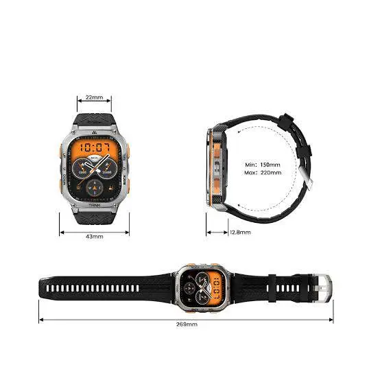 Picture of Kospet Tank M3 Ultra 5 ATM & IP69K Dive-Proof Smart Watch - Black 