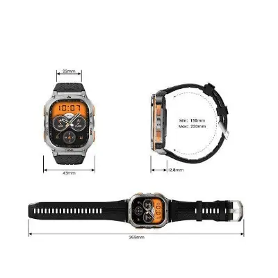 Picture of Kospet Tank M3 Ultra 5 ATM & IP69K Dive-Proof Smart Watch - Black 