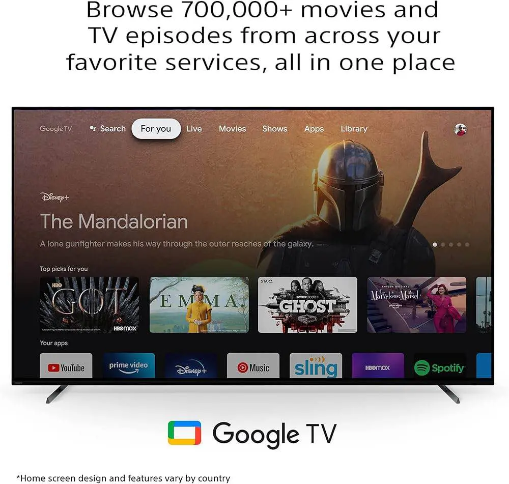 Picture of Sony Bravia 139 cm (55 inches) XR Series 4K Ultra HD Smart OLED Google TV XR-55A80K Black