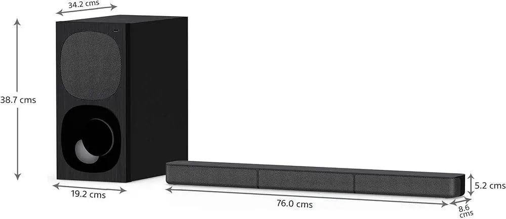 Picture of Sony HT-S20R Real 5.1ch Dolby Digital Soundbar for TV with subwoofer and Compact Rear Speakers Black
