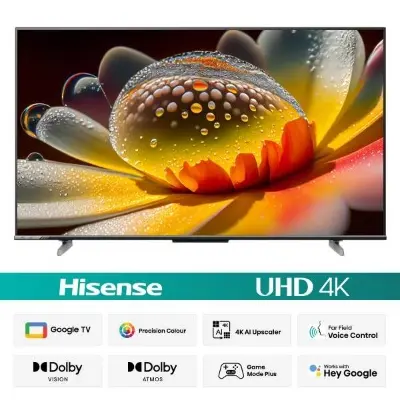 Picture of HISENSE 75" BEZELLESS DOLBY VISION 4K UHD SMART LED VOICE CONTROL GOOGLE DTS TV Black