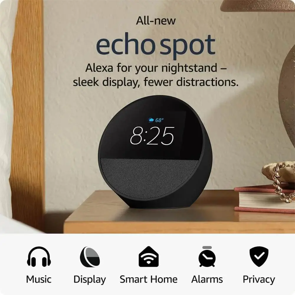 Picture of Amazon Echo Spot Smart Alarm Clock (2024) 