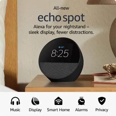 Picture of Amazon Echo Spot Smart Alarm Clock (2024) 