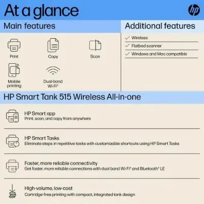 Picture of HP Smart Tank 515 Wireless All-in-One Printer Black
