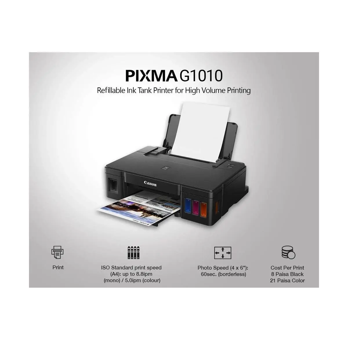Picture of Canon Pixma G1010 Ink Tank Printer Black