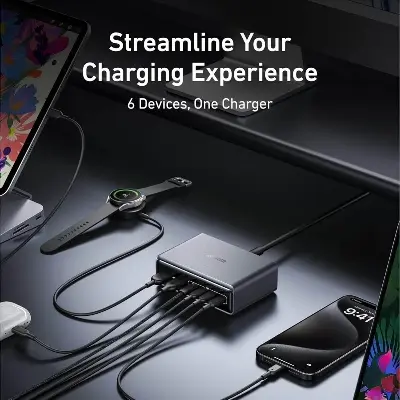 Picture of Anker Prime 200W 6-Port GaN Desktop Charger Grey