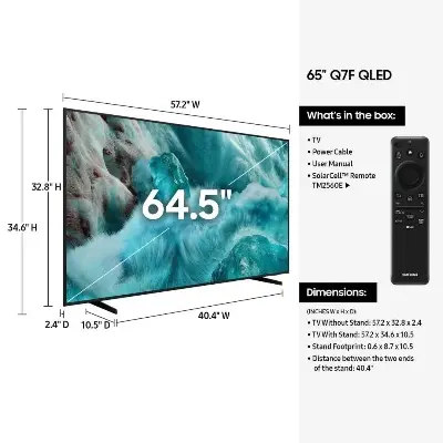 Picture of Samsung 65 Inch QLED 4K Vision AI Smart TV 2025 (65Q7F) Black