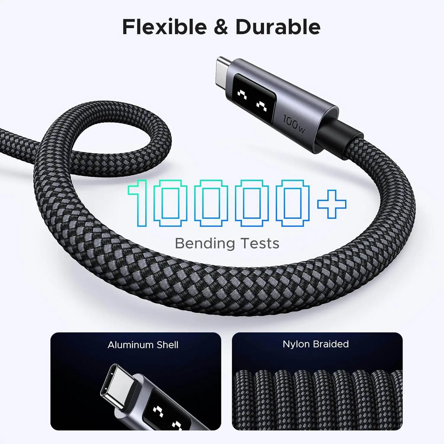 Picture of UGREEN 100W USB-C to USB-C PD Fast Charging Cable Grey
