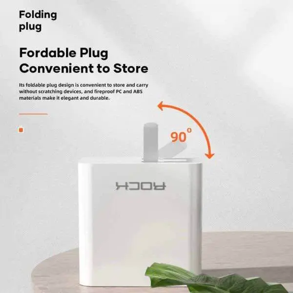 Picture of ROCK GaN 65W PD Type-C Super Fast Charger White