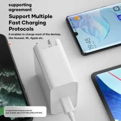 Picture of ROCK GaN 65W PD Type-C Super Fast Charger White