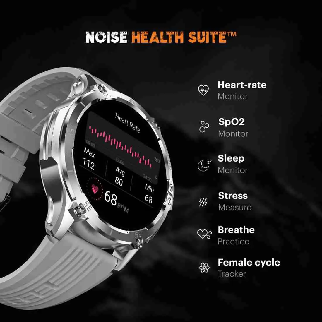 Picture of NoiseFit Force Plus Smartwatch  1.46  AMOLED, BT Calling, Metallic Build 