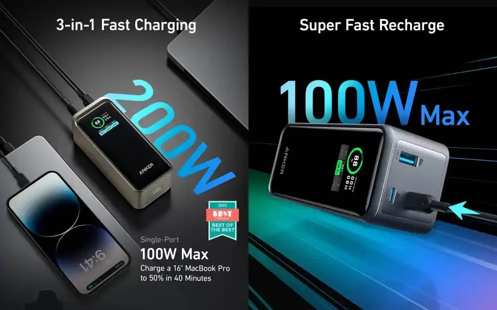 Picture of Anker Prime 20,000mAh Power Bank (200W) Grey