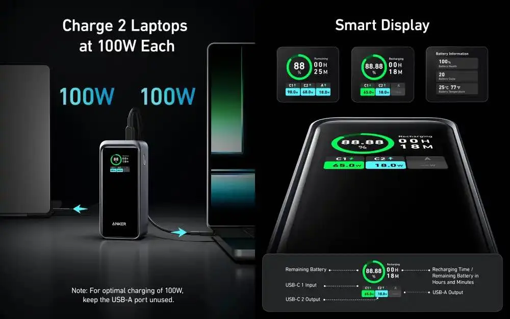 Picture of Anker Prime 20,000mAh Power Bank (200W) Grey