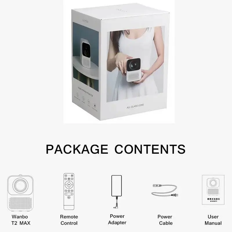 Picture of Xiaomi LED Projector Wanbo T2 MAX White