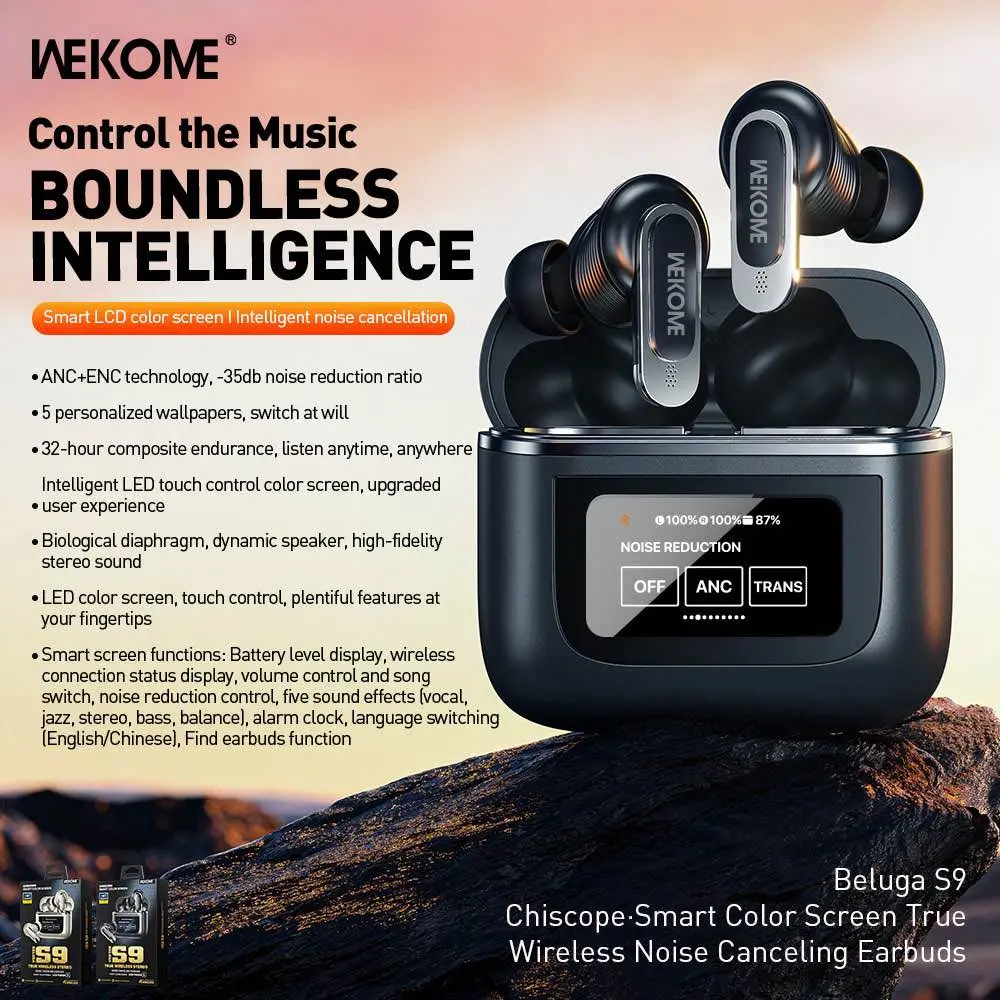 Picture of WEKOME S9 Chiscope Smart Color Screen True Wireless Earbuds 