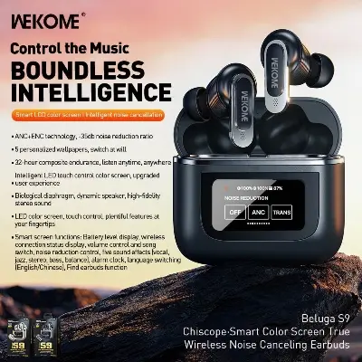 Picture of WEKOME S9 Chiscope Smart Color Screen True Wireless Earbuds 