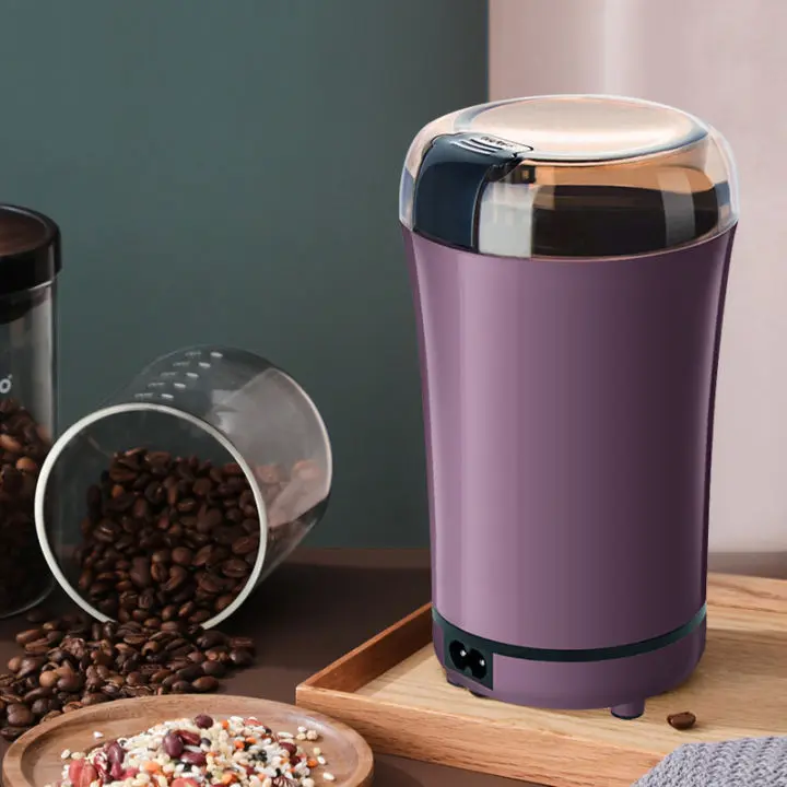 Picture of Electric Coffee Grinder - Electric Blender Mill Grinder - Mini Kitchen Electric Coffee Grinder - Purple