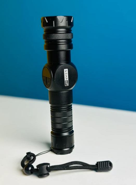 Picture of GearUP K60 - Outdoor Flashlight Telescopic Zoom 10W COB + LED 800 Lumens Torchlight - Black