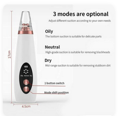 Picture of Multifunctional Cleaning Instrument, Electric Blackhead Remover Machine Vacuum Acne Cleaner Pore Remove Facial Skin Cleanser Care Multifunctional Cleaning Instrument, Blackhead Remover Multifunctional Cleaning Instrument - Multicolor