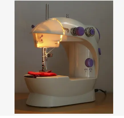 Picture of Mini Sewing Machine, Dual Speed Portable Mini Electric Pedal - Multicolor