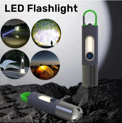 Picture of LED Mini Flashlight - Torchlight + multifunctional Torchlight USB Charging System Rechargeable Flashlight Powerful Camping, Usb Long Duration Flash Lamp Super High Power Brightness LED Portable Flash Lamp - torch light - Multicolor