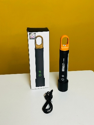 Picture of GearUP K57 PRO - Rechargeable High Power Flashlight + Large COB Light with 3500mAh Lithium Battery - Black