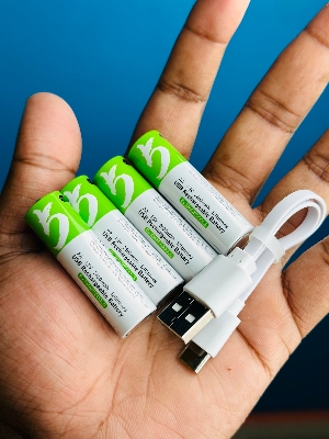 Picture of AA Rechargeable Battery - SmarToools RB40 AA 1.5V 2600mWh Rechargeable Battery (4Pcs Set) - Multicolor