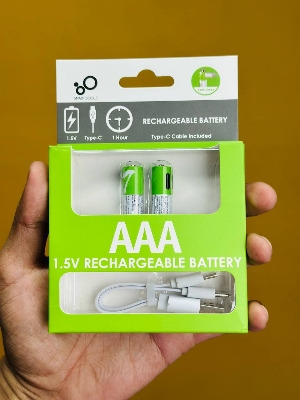 Picture of AAA Rechargeable Battery, SmarToools RB20 AAA 1.5V 750 mWh Rechargeable Battery - 2 Pcs Set - Multicolor