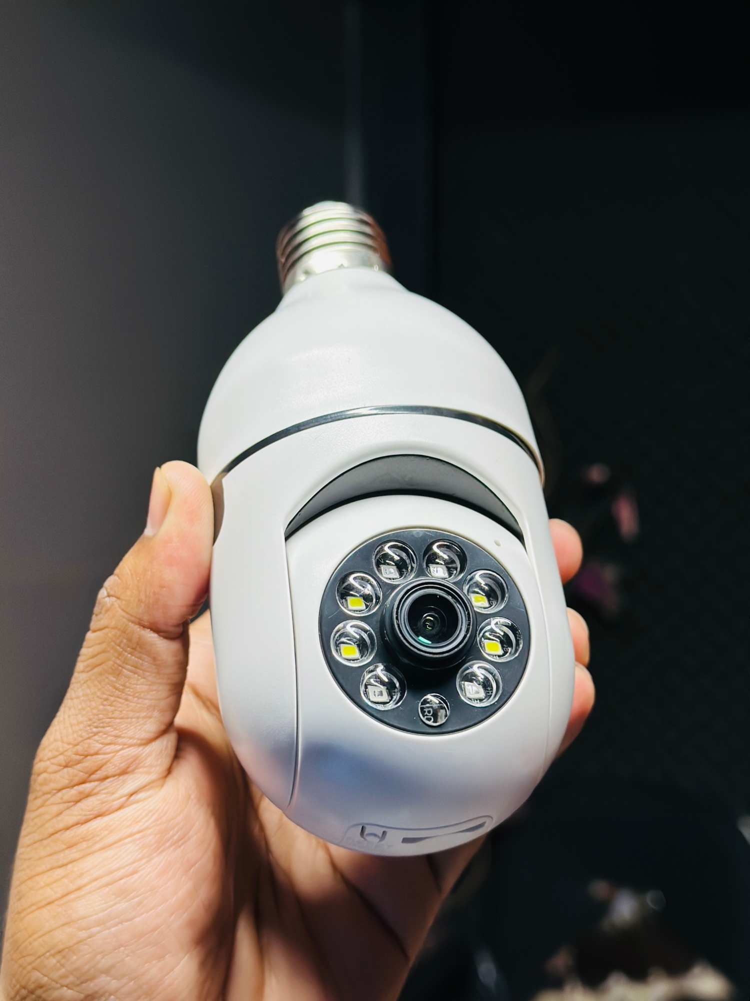 Picture of PTZ Bulb WiFi IP Camera V380 / V380 Pro E27 Wifi IP Camera 1080P Full Color Night Vision Auto - tracking Video Surveillance Security CCTV Cameras - White