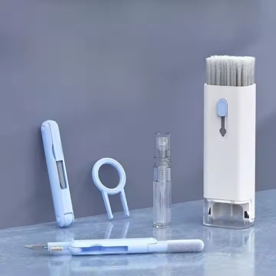 Picture of 7 in 1 Keyboard Cleaner Kit - Cleaning Brush Tool Set Includes Earphone Cleaning Pen For Headset Keyboard Cleaning Tools And Keycap Puller - Blue