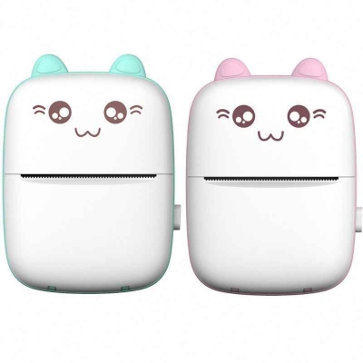 Picture of Thermal Printer Mini Wireless Bluetooth Photo Printer POS Pocket Mobile Printer Label Sticker Receipt Notes Printer - Multicolor