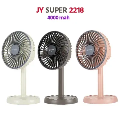 Picture of JY Super Fan 2218 JYSUPER Mini Lithium Rechargeable Left Right Auto Rotate Table Fan - Multicolor