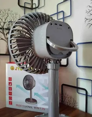 Picture of JY Super Fan 2218 JYSUPER Mini Lithium Rechargeable Left Right Auto Rotate Table Fan - Multicolor